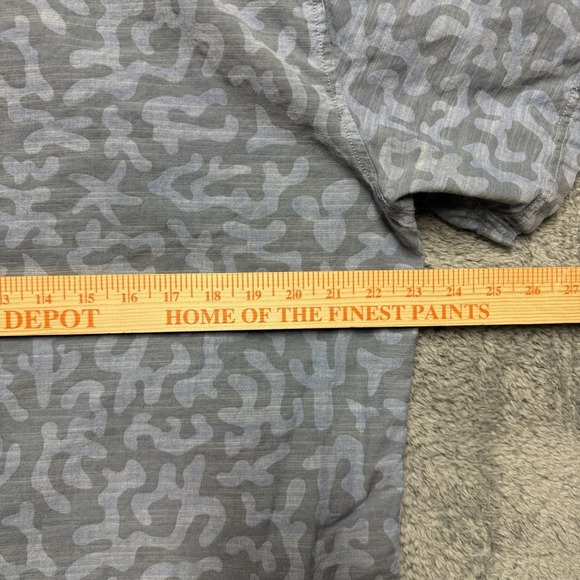 Howler Brothers Shirt Mens L Blue Camo Short Sleeve Button Down 100% Cotton - Picture 5 of 6